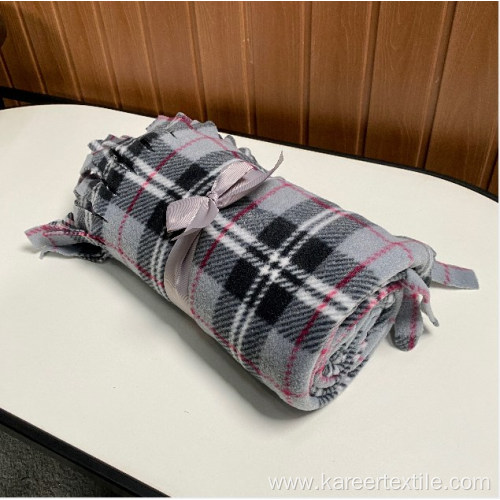 Plain polyester thick polar fleece blanket for sofa